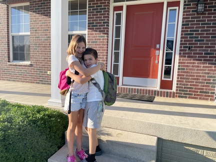 First Day of School 2022 - Greta 6th and JB 3rd Grades6